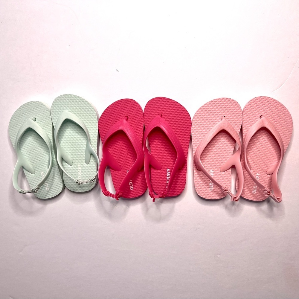 NEW✨3 Pairs Bundle  OLD NAVY Toddler Flip Flop sandals